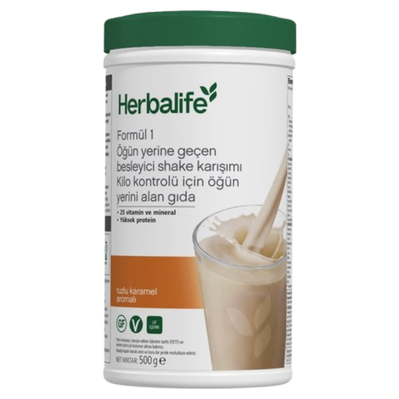 Herbalife Tuzlu Karamel Aromalı Formül 1 Öğün Yerine Geçen Besleyici Shake Karışımı