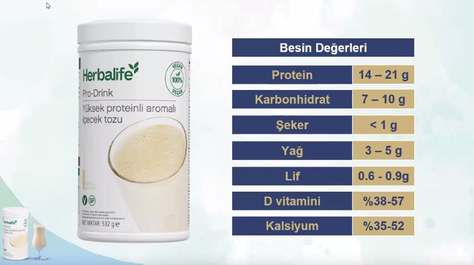 Pro-Drink Yüksek Proteinli Aromalı İçecek Tozu 532 g